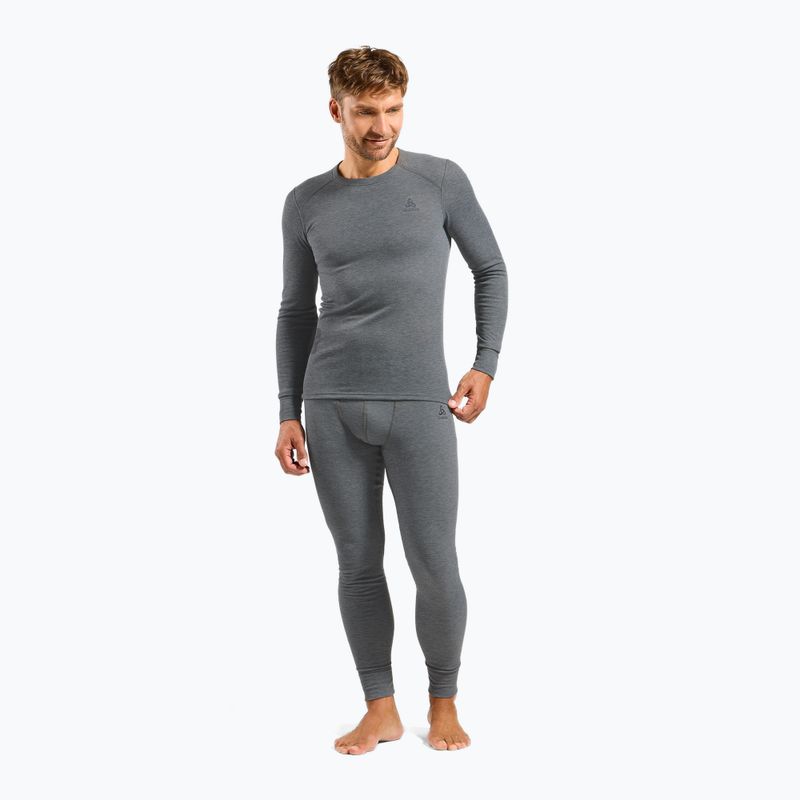 Чоловічі термоактивні штани ODLO Active Warm Bl Bottom Long сталево-сірий меланж 2