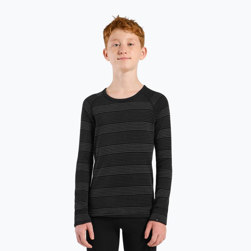 Термобілизна дитяча ODLO Active Warm Eco Long black/grey melange 2