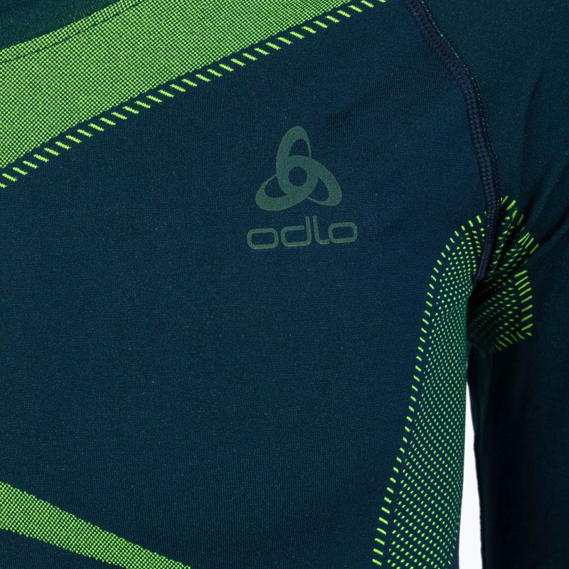 Термобілизна чоловіча ODLO Fundamentals Performance Warm Long зелено-синя 196082/21022 6