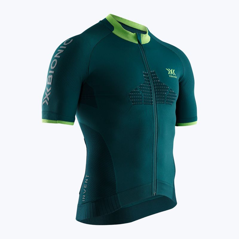 Велофутболка чоловіча X-Bionic Invent Regulator Bike Race Zip темнозелена RT-BT00S19M-E015