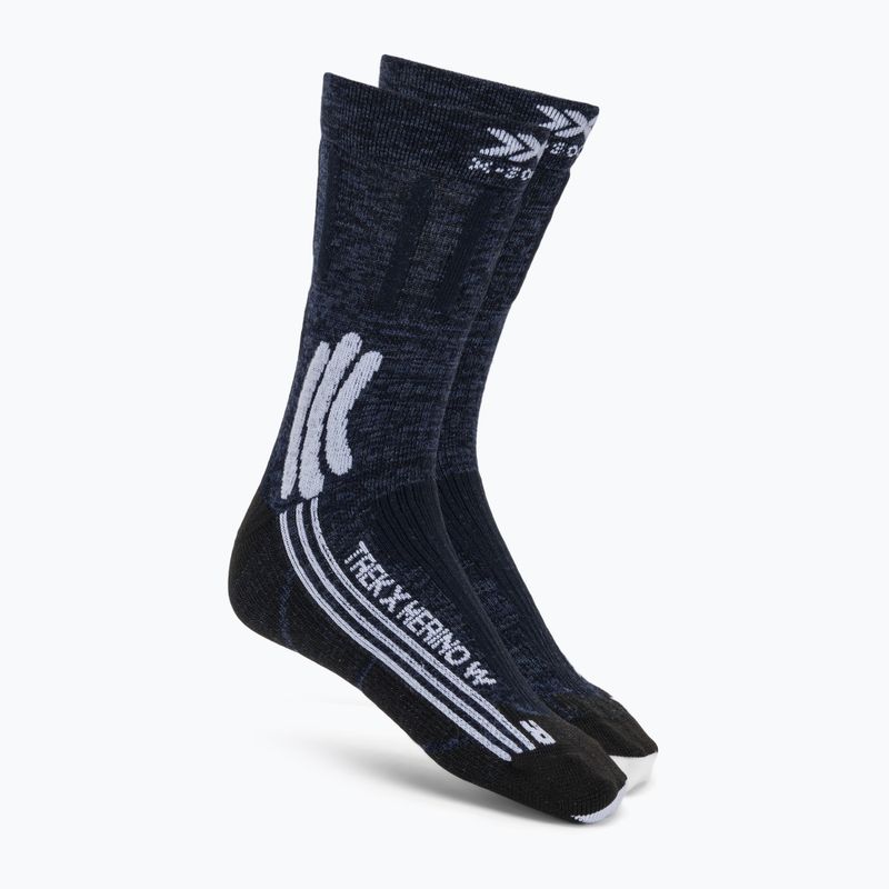 Шкарпетки жіночі X-Socks Trek X Merino midnight blue/arctic white