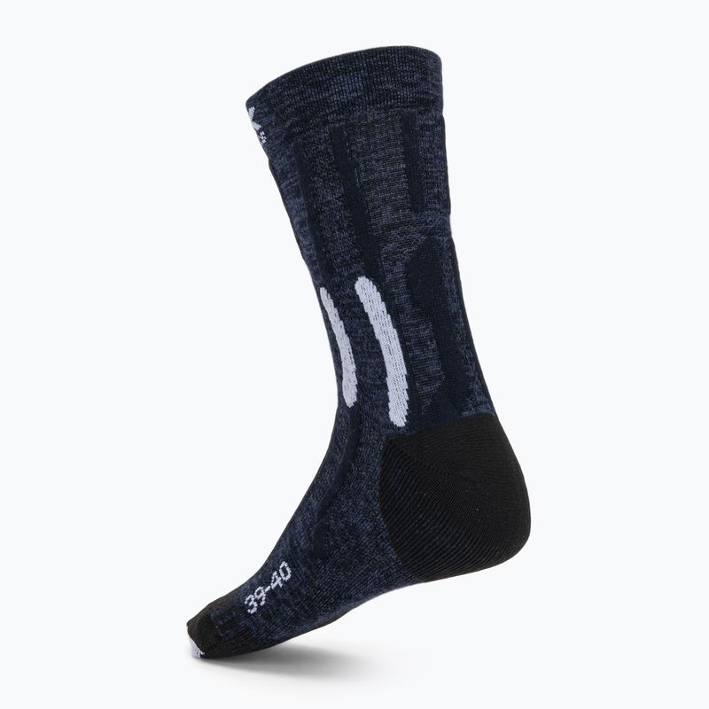 Шкарпетки жіночі X-Socks Trek X Merino midnight blue/arctic white 2