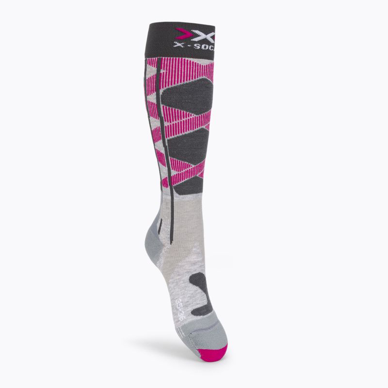 Шкарпетки лижні  жіночі X-Socks Ski Control 4.0 сіро-рожеві XSSSKCW19W 2