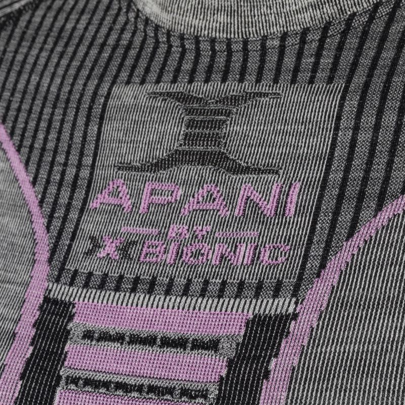 Термокофта жіноча X-Bionic Apani 4.0 Merino сіро-фіолетова APWT06W19W 3