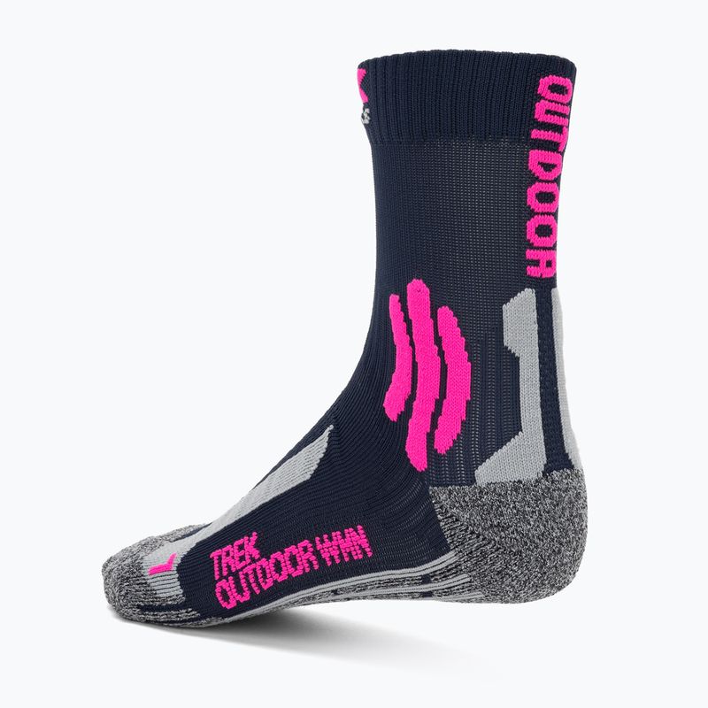 Шкарпетки жіночі X-Socks Trek Outdoor midnight blue/pink/lt grey melange 2