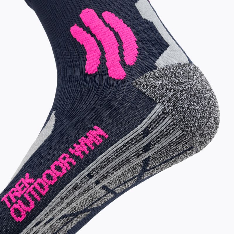 Шкарпетки жіночі X-Socks Trek Outdoor midnight blue/pink/lt grey melange 3