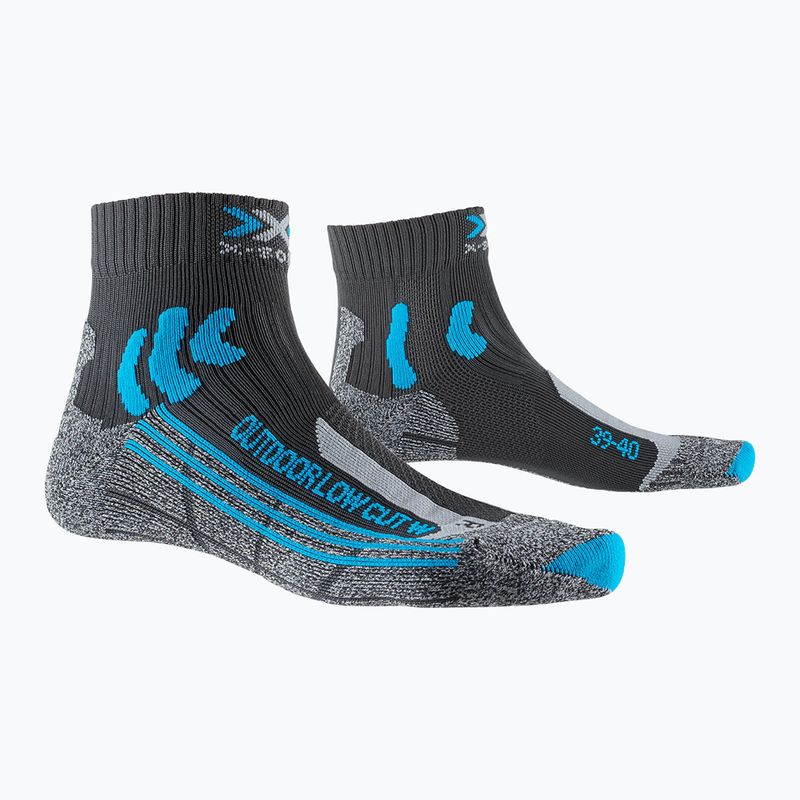 Шкарпетки X-Socks Trek Outdoor Low Cut anthracite/turquoise 2