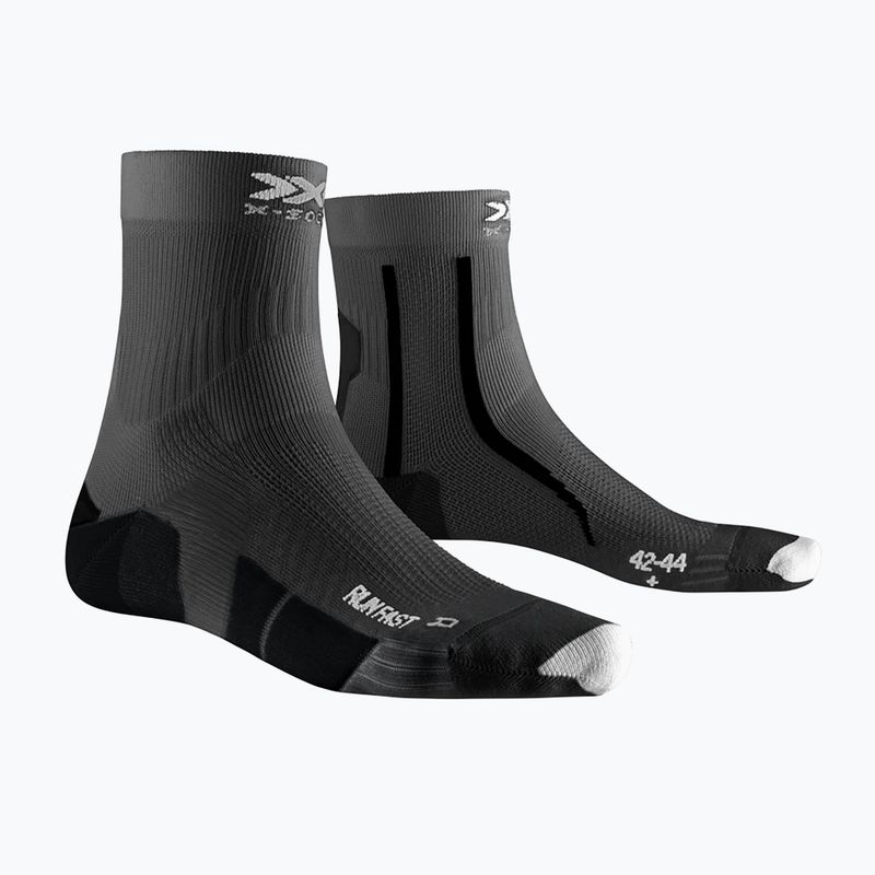 Шкарпетки для бігу X-Socks Run Fast 4.0 опаловий чорний/арктичний білий
