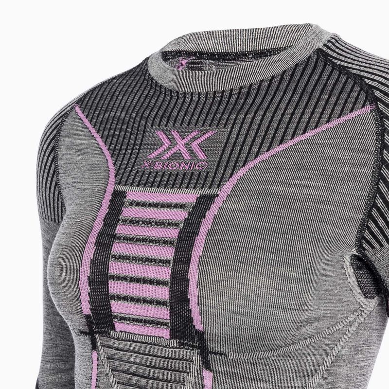 Жіноча термоактивна кофта X-Bionic Merino black/grey/magnolia 3