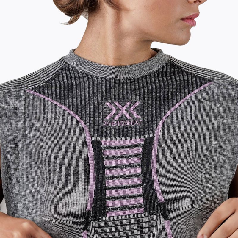 Жіноча термоактивна кофта X-Bionic Merino black/grey/magnolia 4