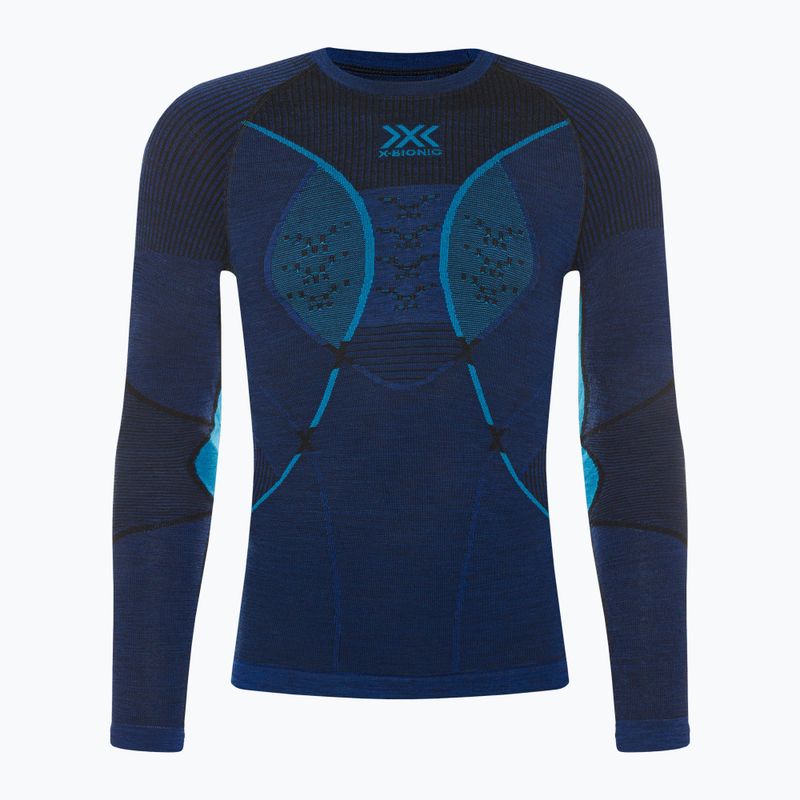 Чоловіча термоактивна кофта X-Bionic Merino dark ocean/sky blue 2