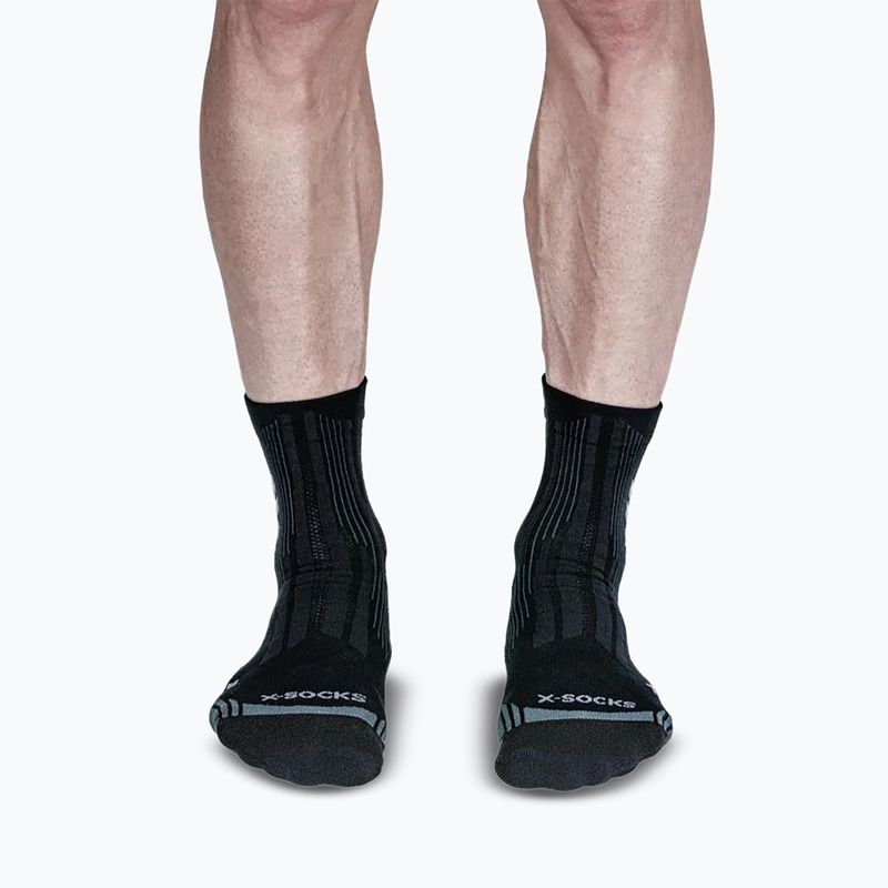 Шкарпетки X-Socks Hike Perform Natural Ankle anthracite/turquoise 2