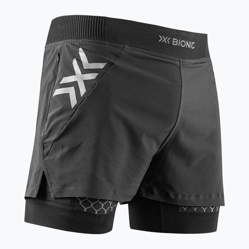 Шорти для бігу чоловічі X-Bionic Twyce Race 2in1 black/charcoal 2