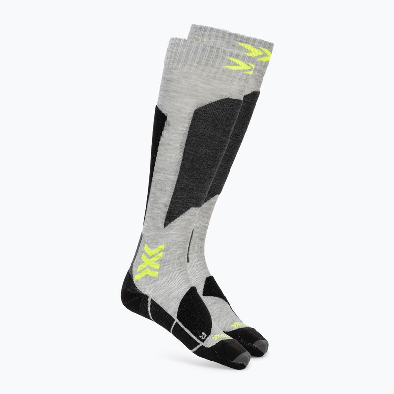 Шкарпетки гірськолижні X-Socks Ski Discover Otc rhino grey/canary