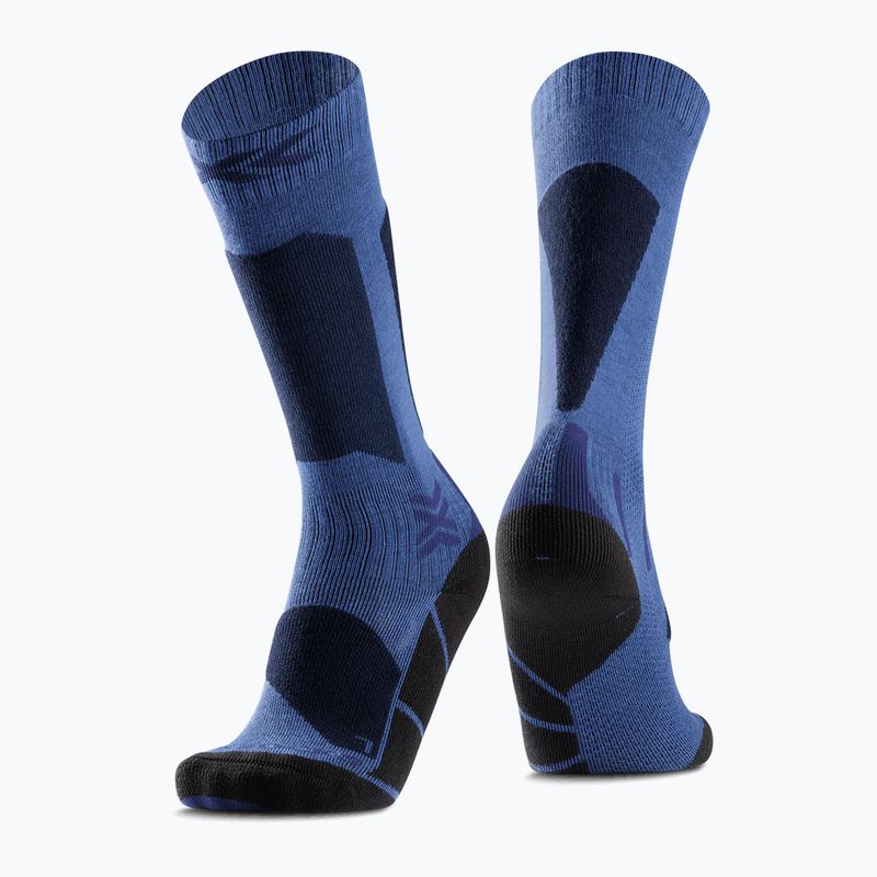 Шкарпетки гірськолижні дитячі X-Socks Ski Discover Otc blue blossom/marine