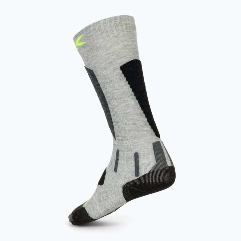 Шкарпетки гірськолижні дитячі X-Socks Ski Discover Otc rhino grey/canary 2