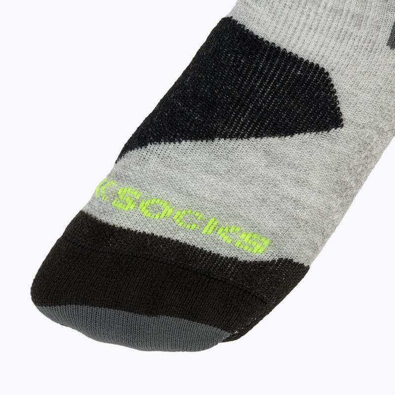 Шкарпетки гірськолижні дитячі X-Socks Ski Discover Otc rhino grey/canary 3