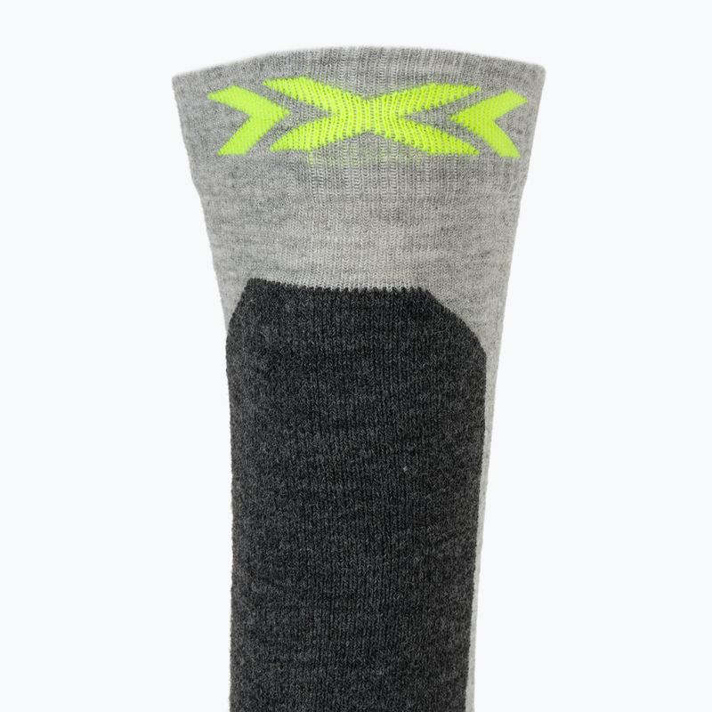 Шкарпетки гірськолижні дитячі X-Socks Ski Discover Otc rhino grey/canary 4