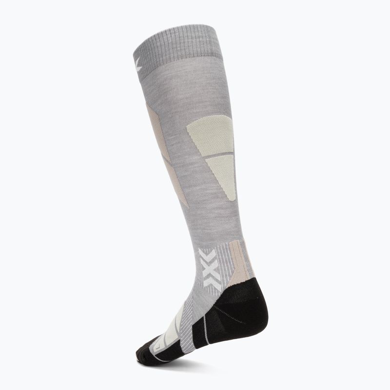 Шкарпетки гірськолижні X-Socks Ski Perform Merino Otc seal grey/light sand 2