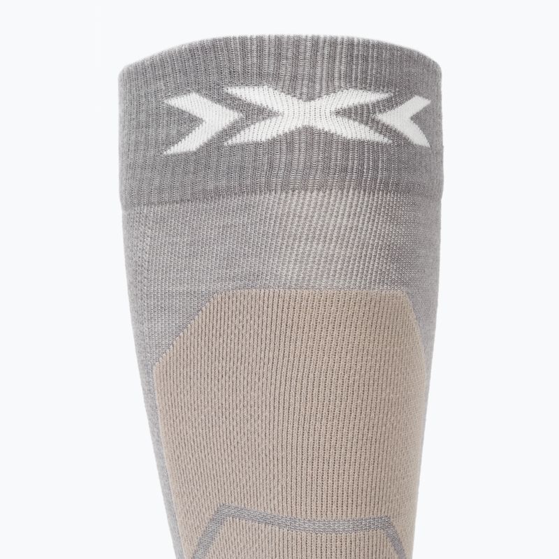 Шкарпетки гірськолижні X-Socks Ski Perform Merino Otc seal grey/light sand 3