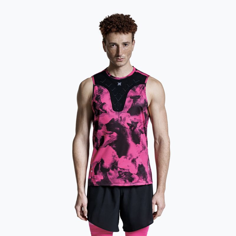Футболка для бігу X-Bionic Corefusion Run Tank wolfpack/black/neo pink 4