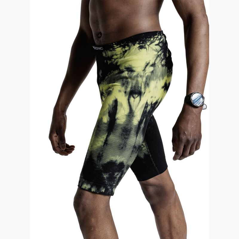 Шорти для бігу чоловічі X-Bionic Efektor Tights tie dye electric energy 5