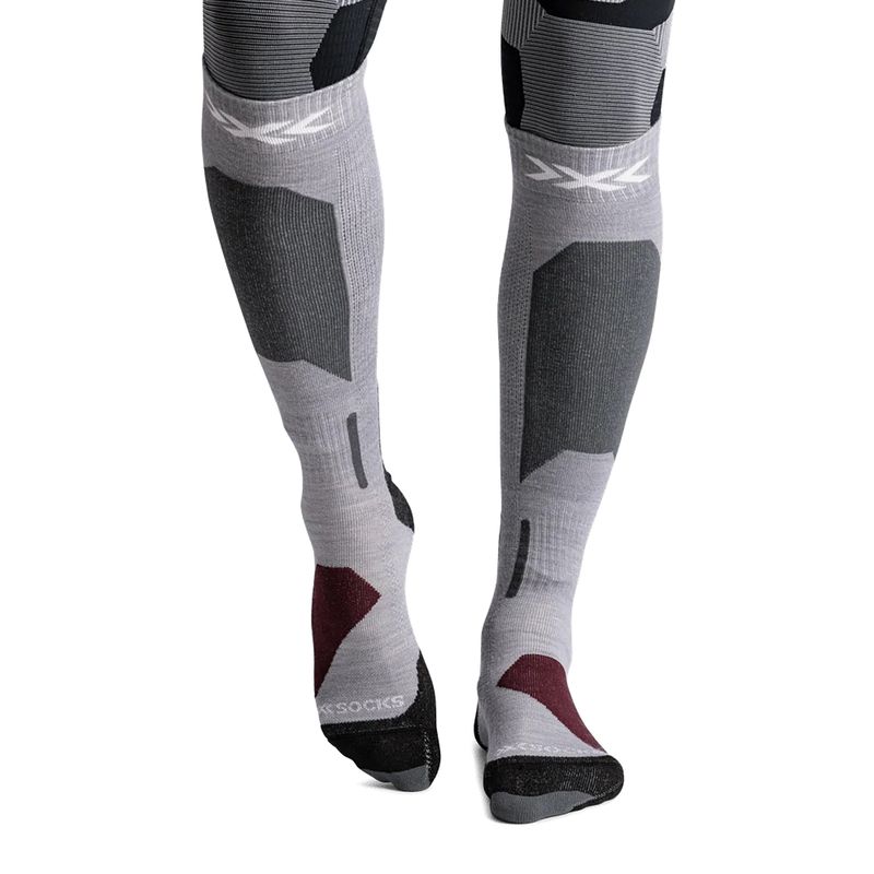 Шкарпетки лижні X-Socks Ski Discover Merino Otc silver grey 2