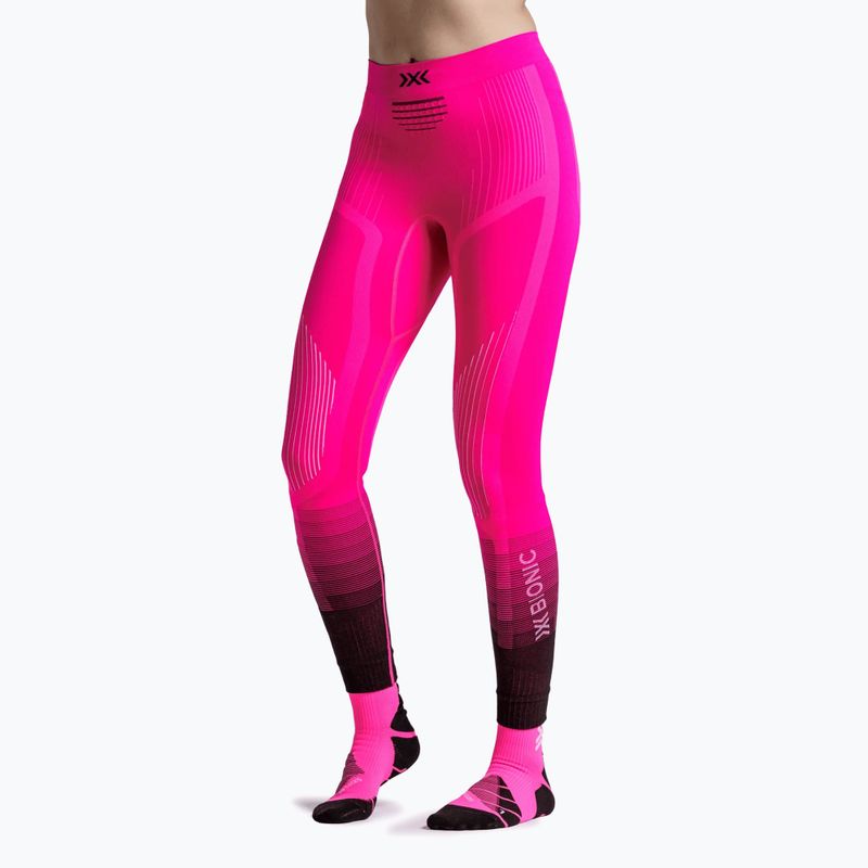 Штани термоактивні жіночі X-Bionic Invent Graphics fluo pink/x white 3