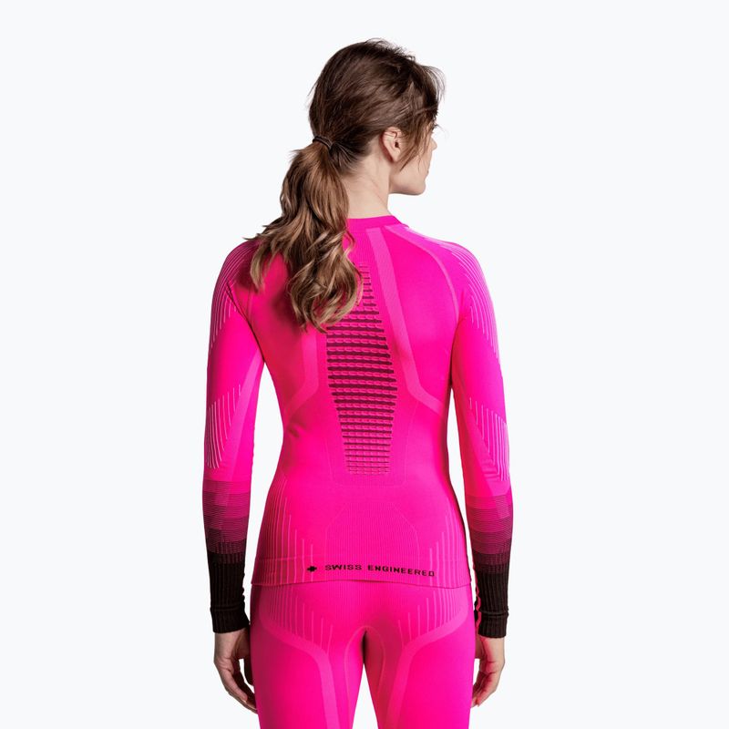 Кофта термоактивна жіноча X-Bionic Invent Graphics LS fluo pink/x white 3
