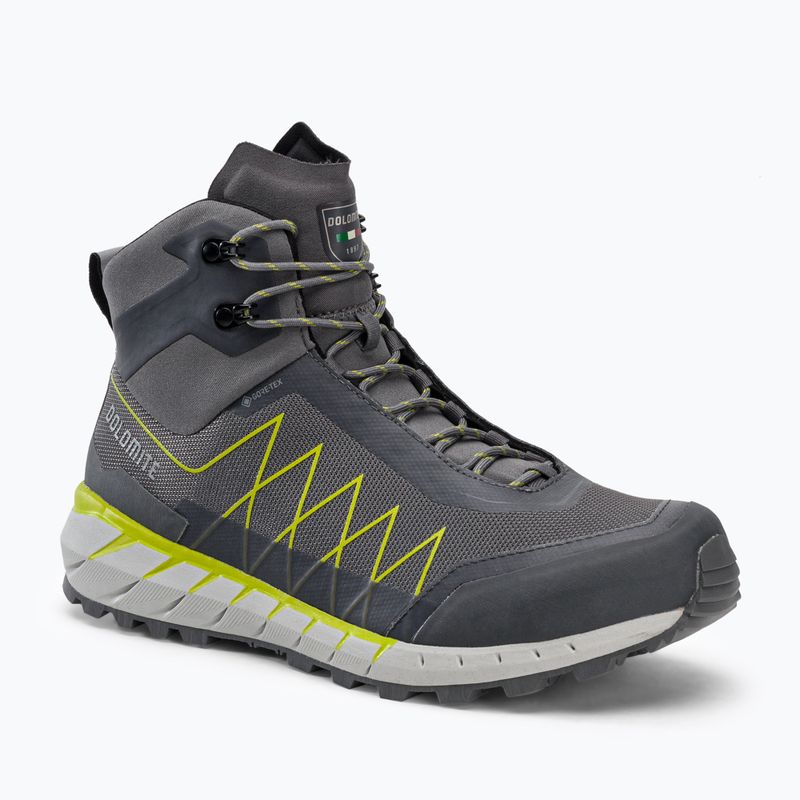 Черевики для трекінгу чоловіче Dolomite Croda Nera Hi GTX gunmetal grey/lime green