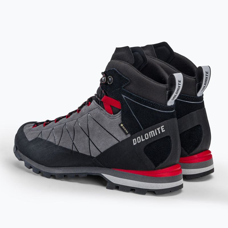 Черевики для трекінгу чоловічі Dolomite Crodarossa High GTX gunmetal grey/fiery red 3