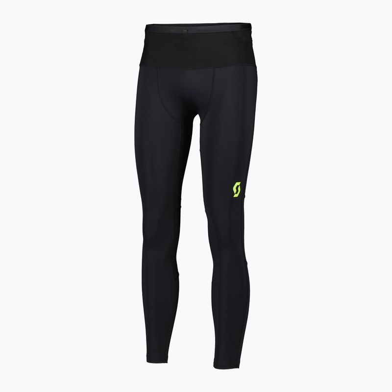 Чоловічі бігові легінси SCOTT RC Run Full Tights чорний/жовтий