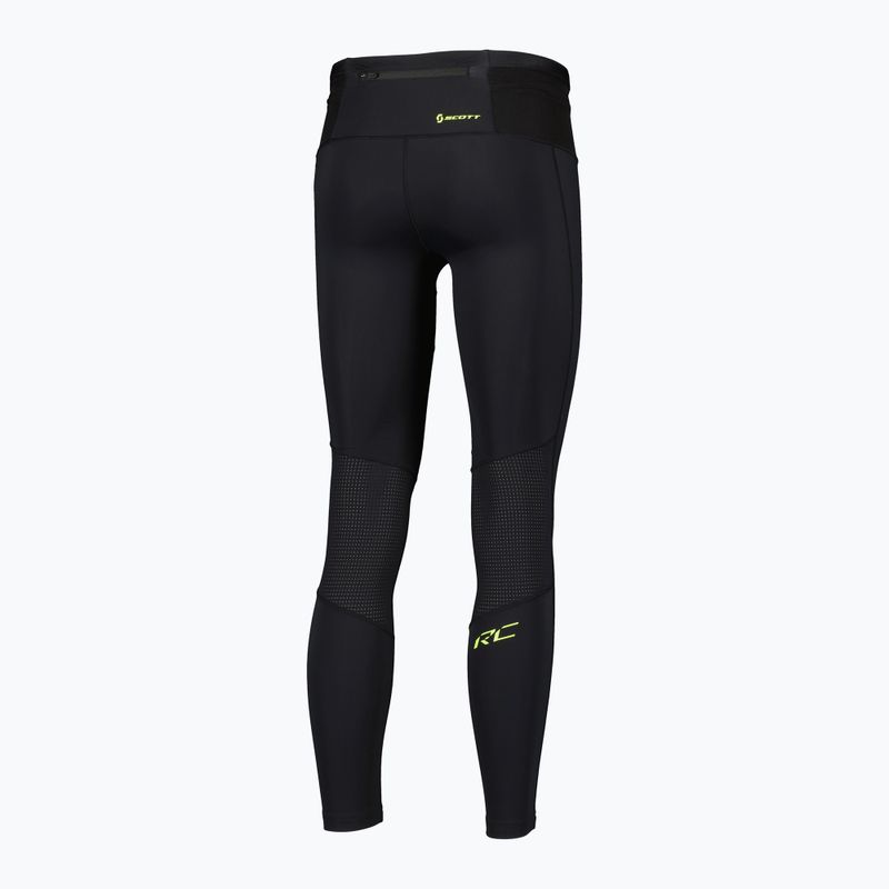 Чоловічі бігові легінси SCOTT RC Run Full Tights чорний/жовтий 2