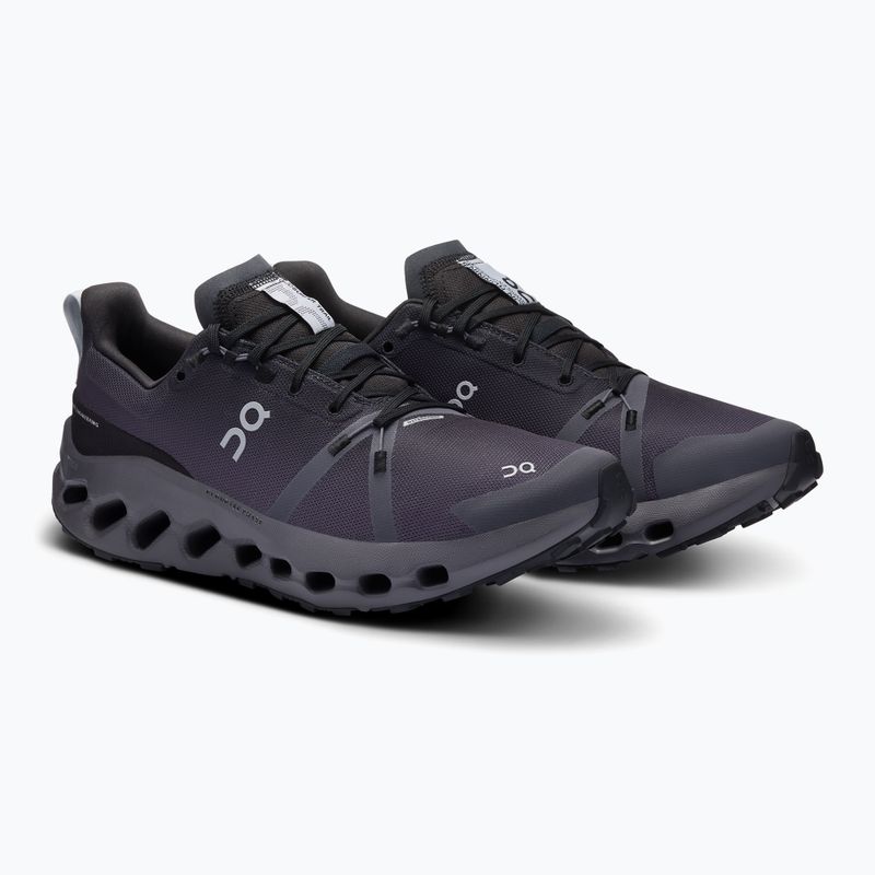 Кросівки для бігу чоловічі On Cloudsurfer Trail Waterproof black/eclipse 8