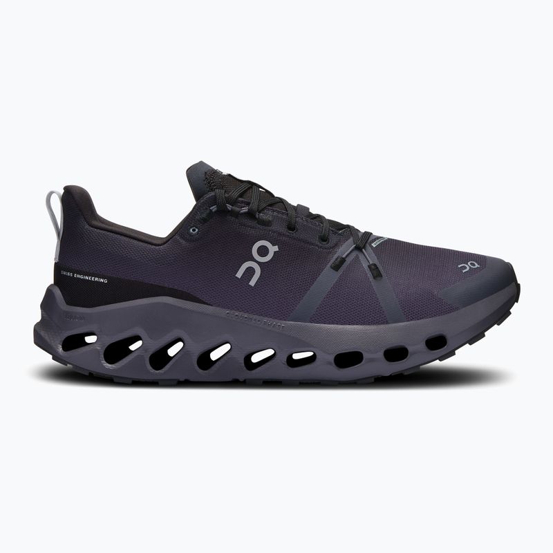 Кросівки для бігу чоловічі On Cloudsurfer Trail Waterproof black/eclipse 9