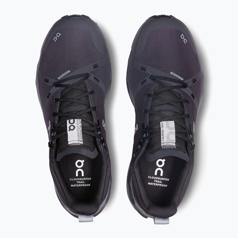 Кросівки для бігу чоловічі On Cloudsurfer Trail Waterproof black/eclipse 12