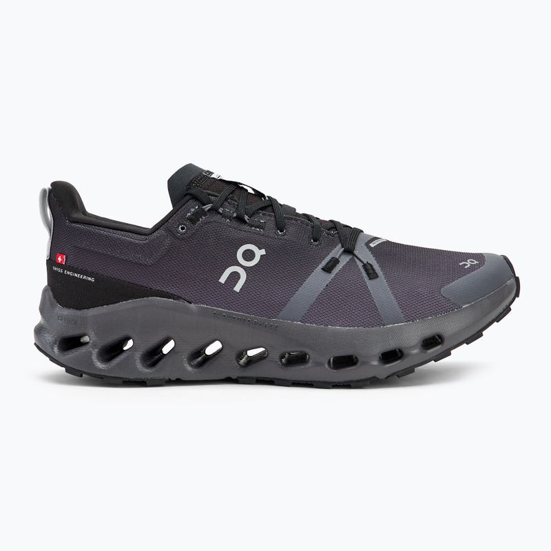 Кросівки для бігу чоловічі On Cloudsurfer Trail Waterproof black/eclipse 2
