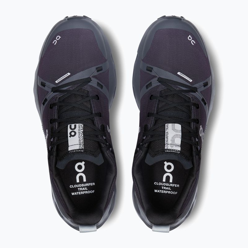 Кросівки для бігу жіночі On Cloudsurfer Trail Waterproof black/eclipse 12
