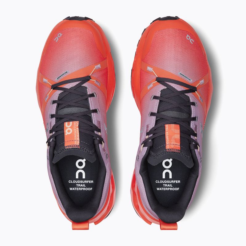 Кросівки для бігу жіночі On Cloudsurfer Trail Waterproof mauve/flame 12
