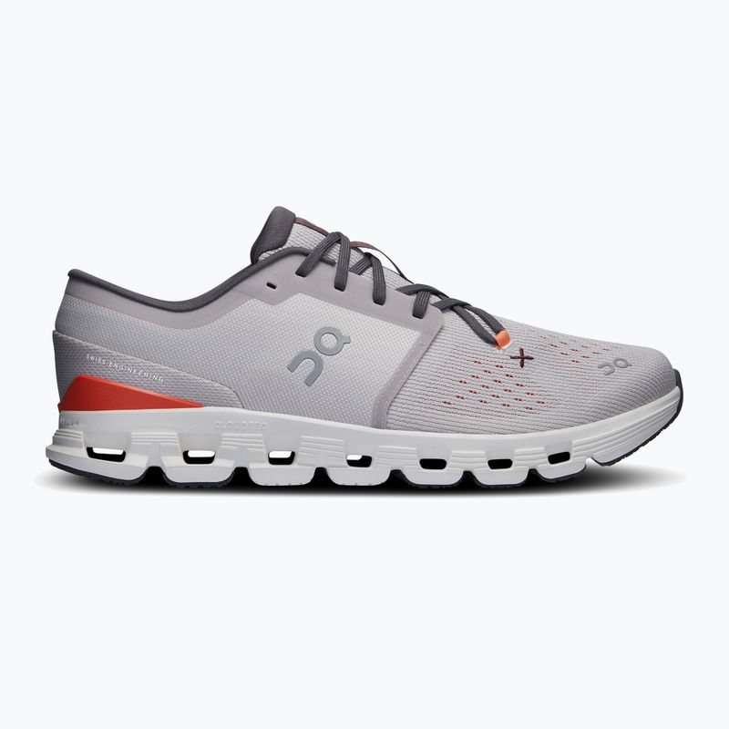 Кросівки для бігу чоловічі On Cloud X 4 silver/flame 8