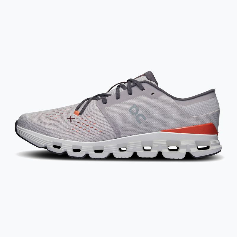 Кросівки для бігу чоловічі On Cloud X 4 silver/flame 10