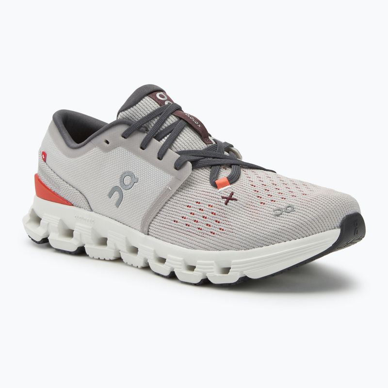 Кросівки для бігу чоловічі On Cloud X 4 silver/flame