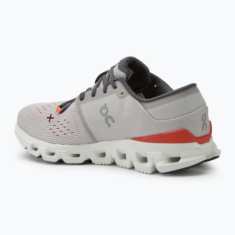 Кросівки для бігу чоловічі On Cloud X 4 silver/flame 3