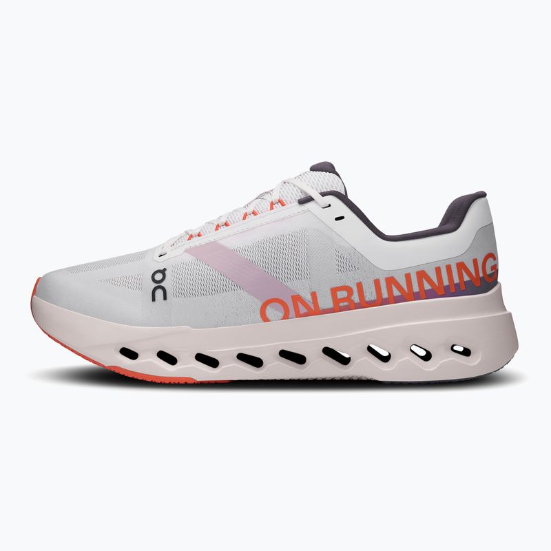 Кросівки для бігу чоловічі On Cloudsurfer Next white/flame 10