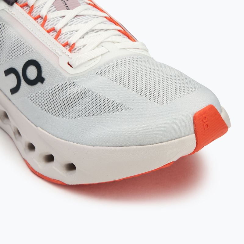 Кросівки для бігу чоловічі On Cloudsurfer Next white/flame 7