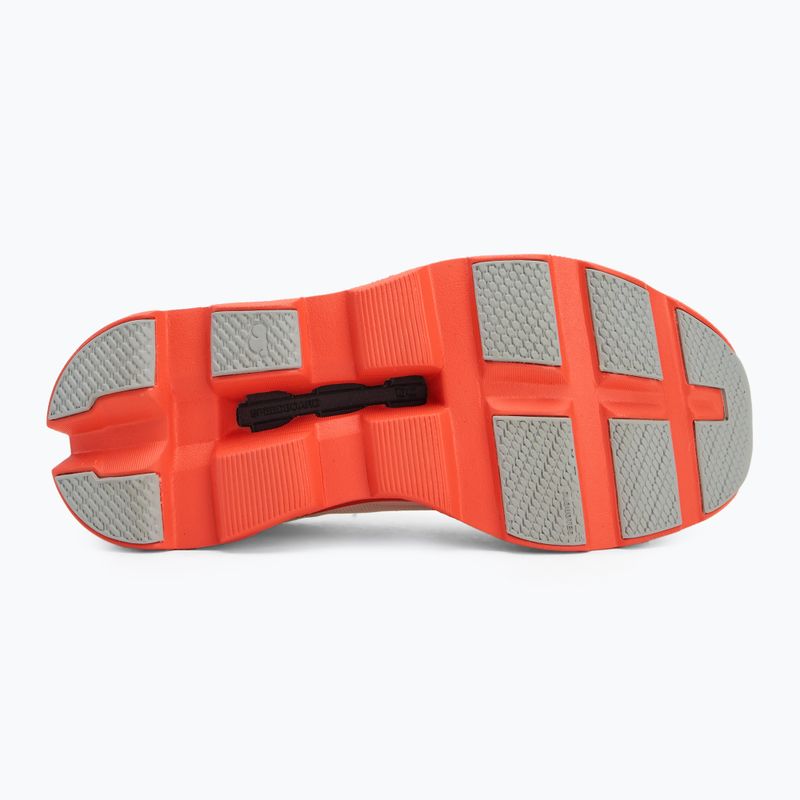 Кросівки для бігу жіночі On Cloudmonster white/flame 4