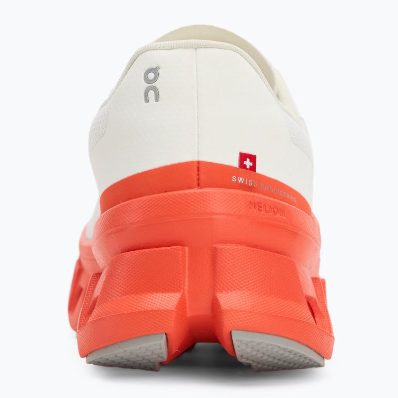 Кросівки для бігу жіночі On Cloudmonster white/flame 6