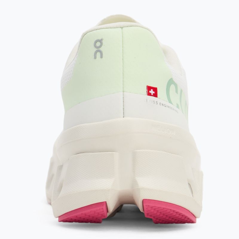Кросівки для бігу жіночі On Cloudmonster white/lima 6
