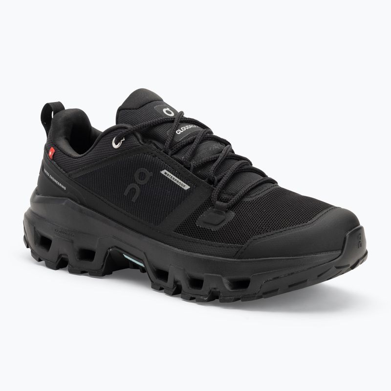 Черевики чоловічі On Running Cloudrock Low Waterproof black/black