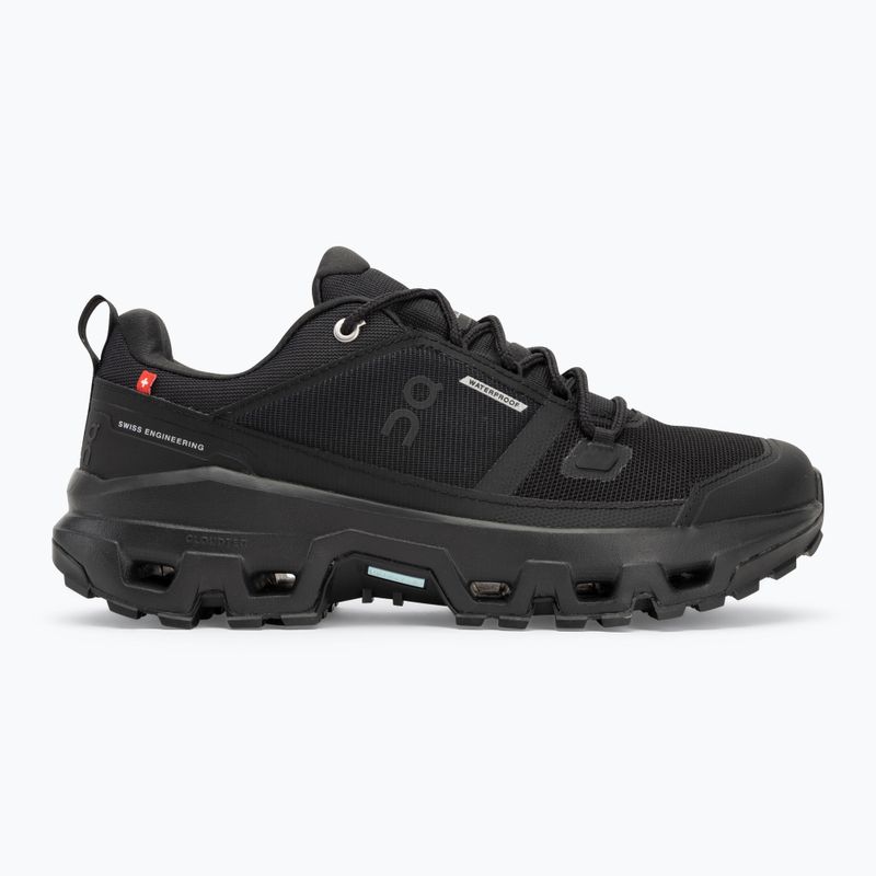 Черевики чоловічі On Running Cloudrock Low Waterproof black/black 2